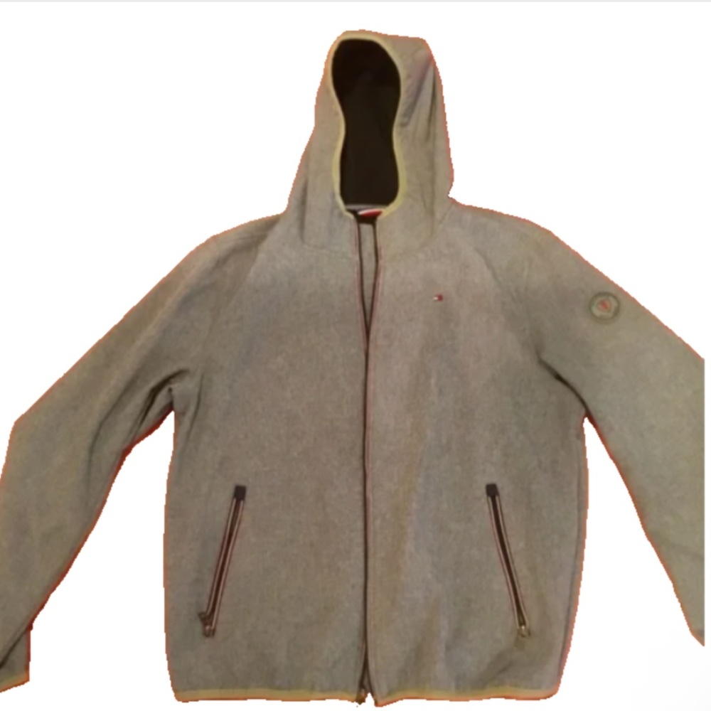TOMMY HILFIGER • Gray Zip Midweight Softshell Jacket M